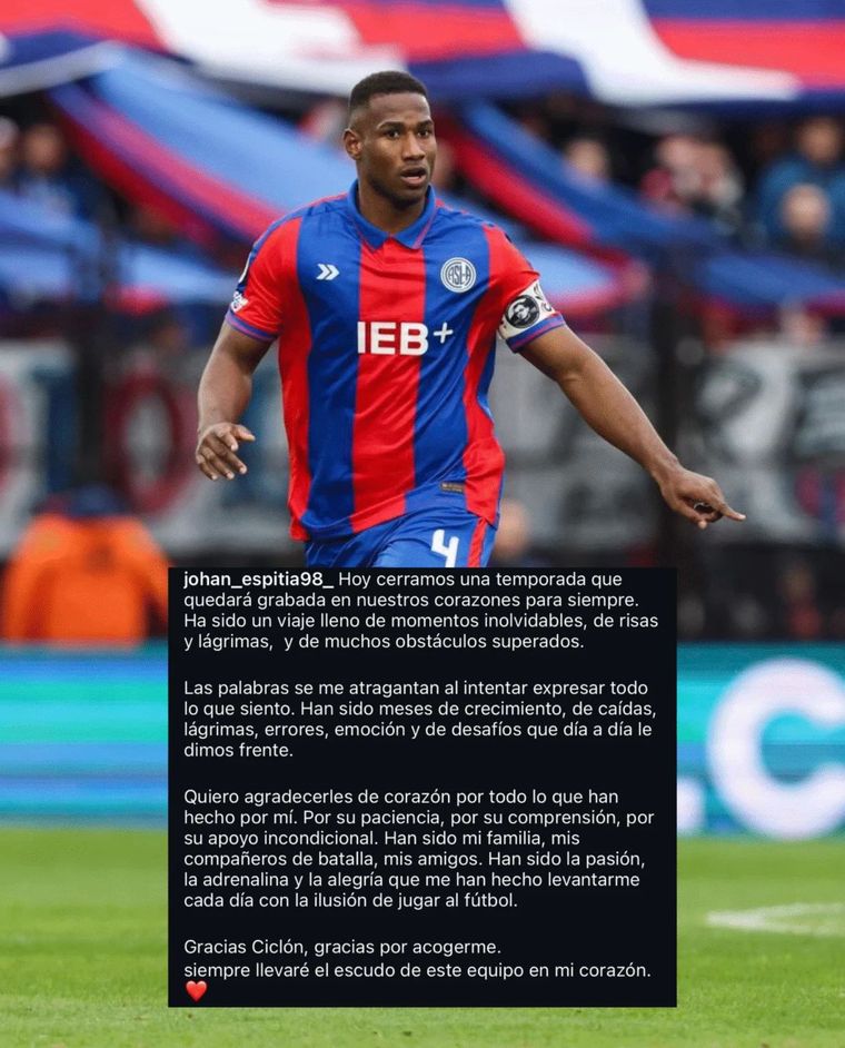 La carta de Johan Romaña que los hinchas de San Lorenzo tomaron como despedida. La carta de Johan Romaña que los hinchas de San Lorenzo tomaron como despedida.