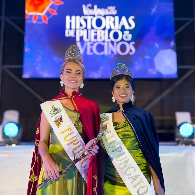 Micaela Galdame fue elegida Reina de la Vendimia 2026 de Tupungato, en un espectáculo construido desde las voces del pueblo.
