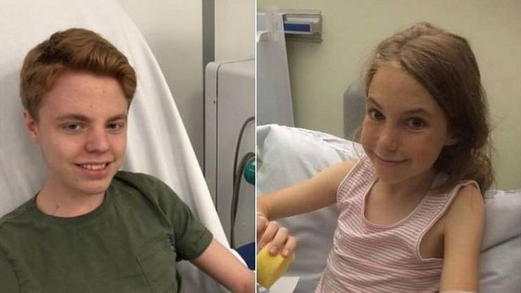 Noah y Ariel Bingham necesitan un trasplante de riñón. Foto: FAMILIA BINGHAM