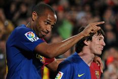 Henry y Messi en Barcelona. Foto: Ace Football