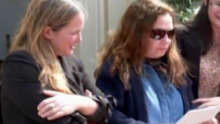 Sandra Mihanovich en la despedida de César Mascetti