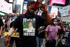 Las protestas tuvieron lugar en Nueva York, EE. UU., el 24 de agosto de 2020, después del tiroteo policial contra el hombre negro, Jacob Blake. Foto: RT