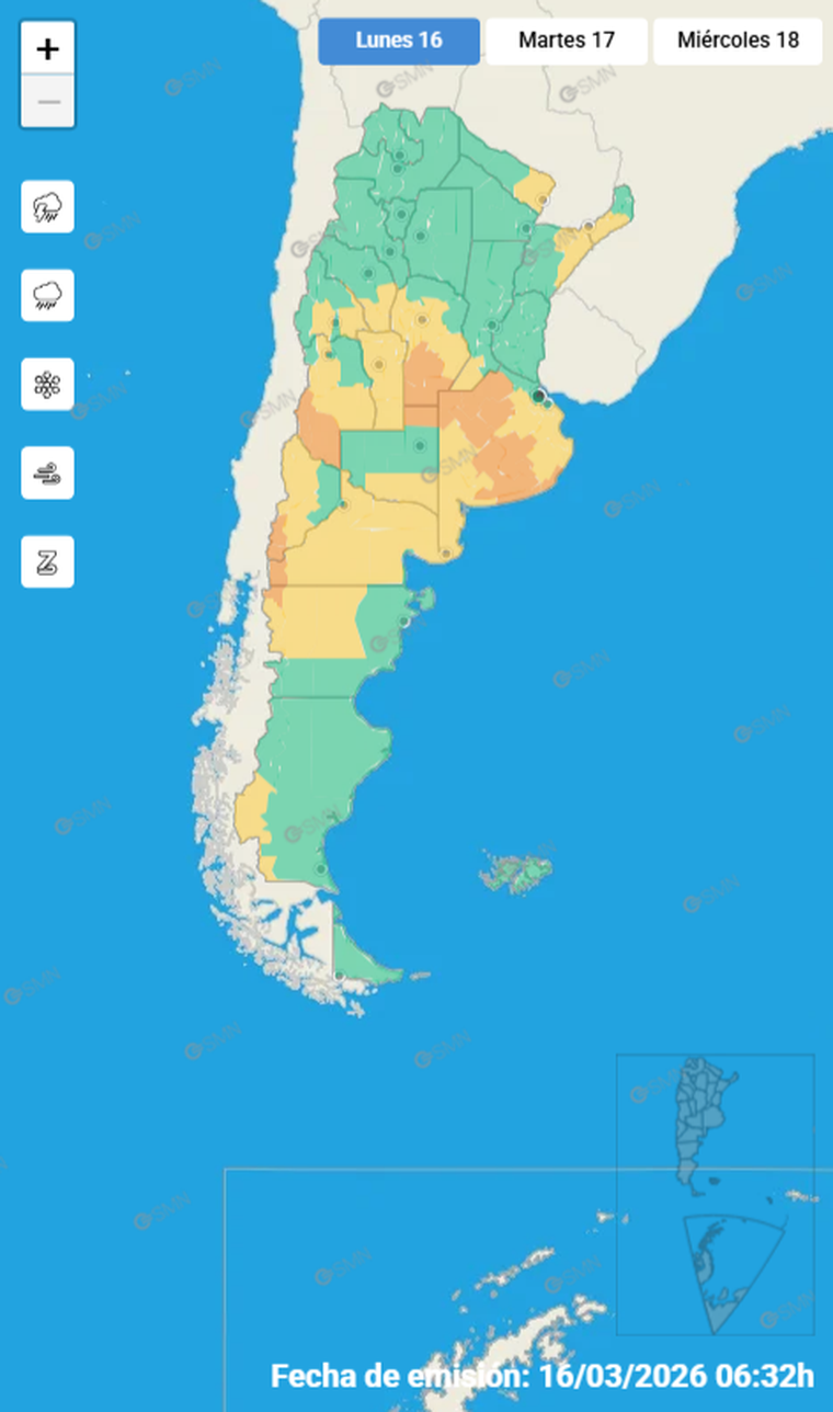 Varias provincias permanecen bajo alertas amarillas y naranjas ante la llegada de fenómenos meteorológicos intensos. Varias provincias permanecen bajo alertas amarillas y naranjas ante la llegada de fenómenos meteorológicos intensos.