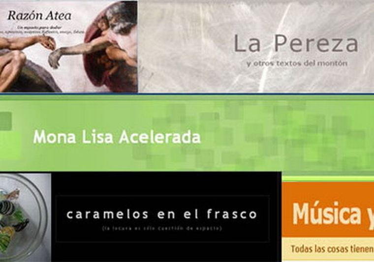 Un collage de sitios creados por periodistas mendocinos. Foto: web