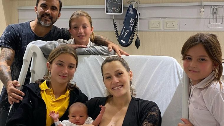 Las hijas de Nicole Neumann junto a su hermano Luca