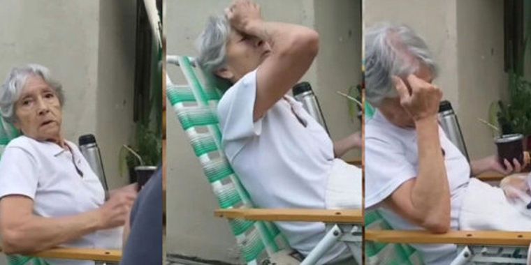 Un joven le hizo creer a su abuela que tenía coronavirus mientras tomaban mate Foto: Captura Video