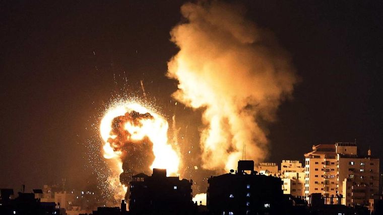 Gaza, bombardeada. Foto: IsraelNews.