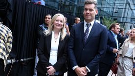La vicegobernadora Hebe Casado junto al director del Registro Civil, Agustín Píscopo. La vicegobernadora Hebe Casado junto al director del Registro Civil, Agustín Píscopo.