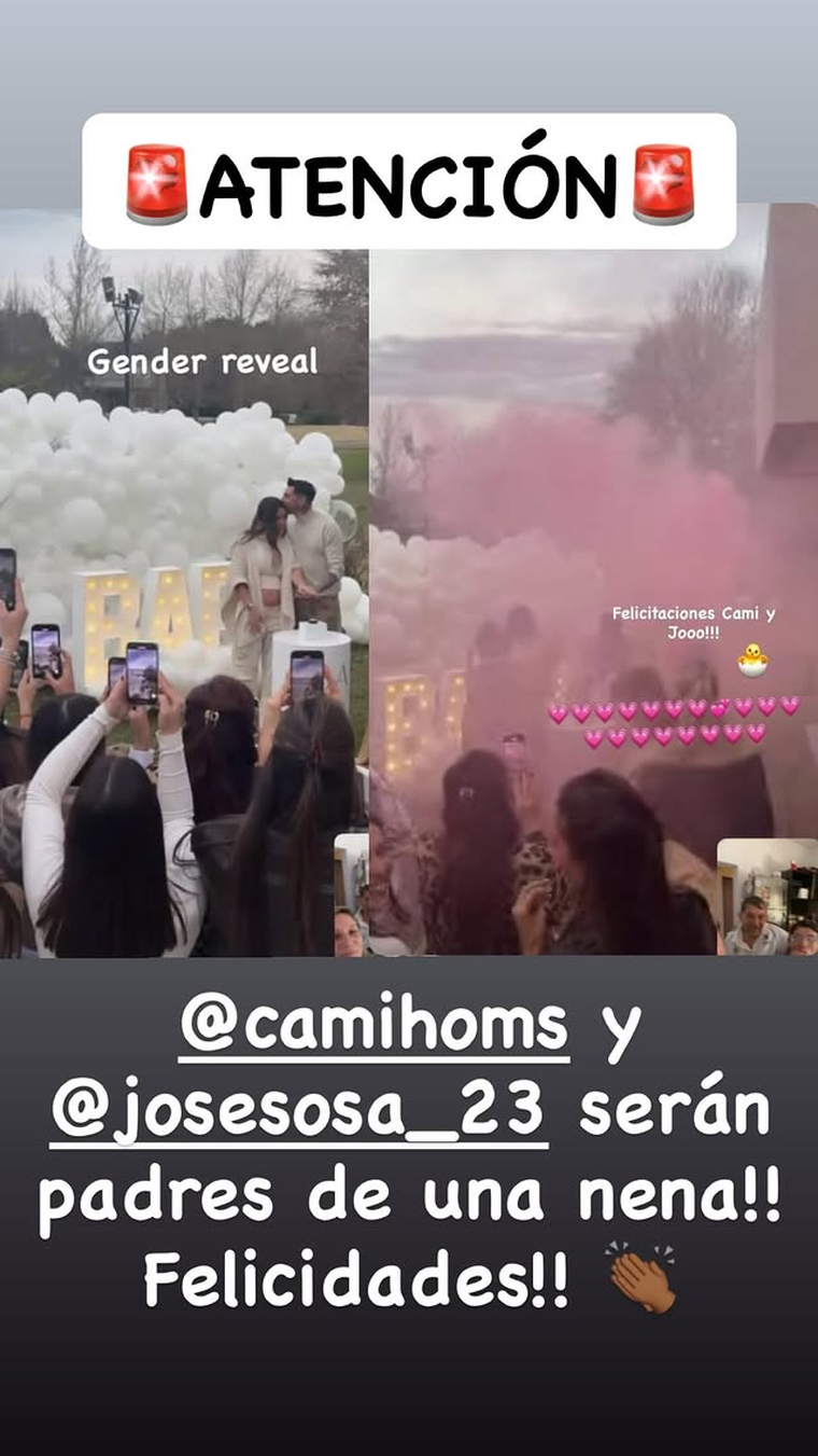 Una alegría para la modelo. Créditos: Instagram / facuventura7 Una alegría para la modelo. Créditos: Instagram / facuventura7