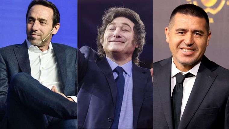 ¿Galperin, Milei o Riquelme? Qué personalidad genera más confianza en los argentinos según una encuesta. Foto: Diseño MDZ / Fotos de EFE y NA