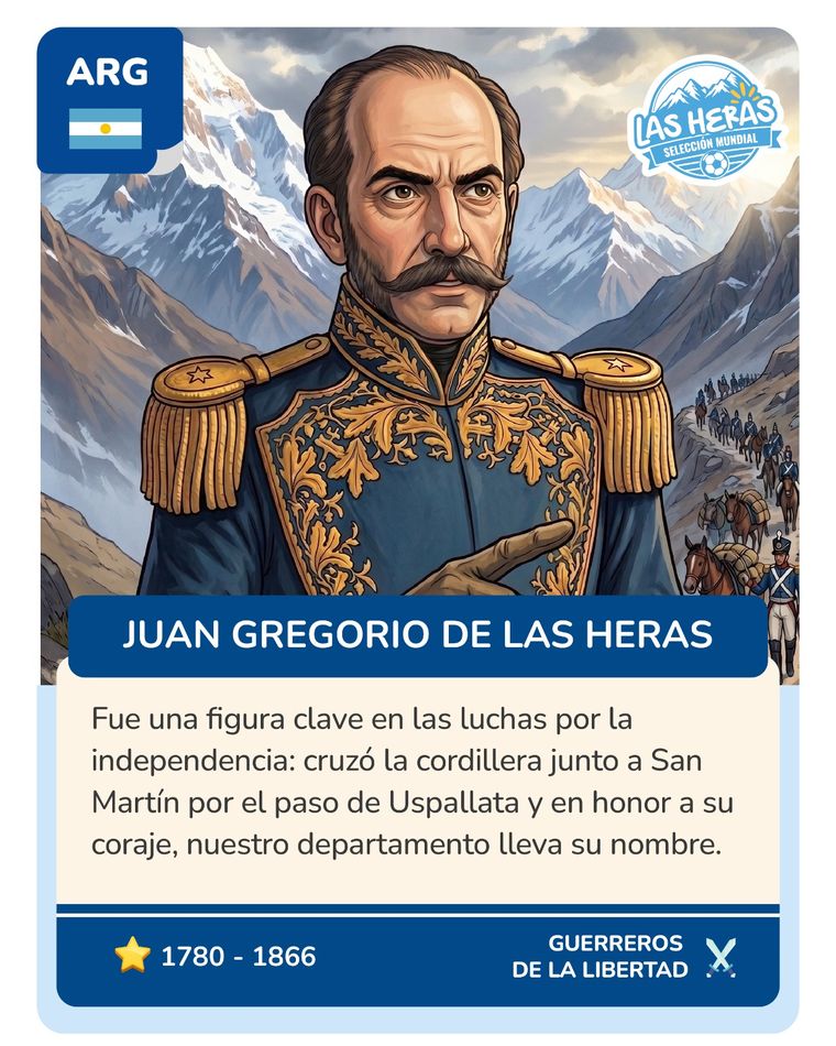 Juan Gregorio de Las Heras tiene su figurita. Juan Gregorio de Las Heras tiene su figurita.