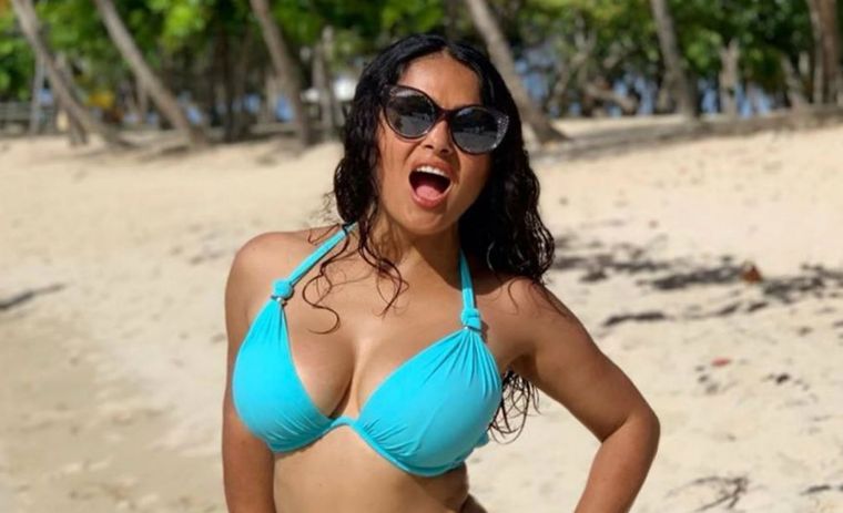 Salma disfrutó de unos días de calor.