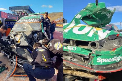 El duro accidente de Ignacio Faín que frenó el entrenamiento del TC en El Calafate. El duro accidente de Ignacio Faín que frenó el entrenamiento del TC en El Calafate.
