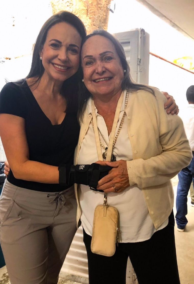 Corina Machado junto a su madre Foto: Gentileza