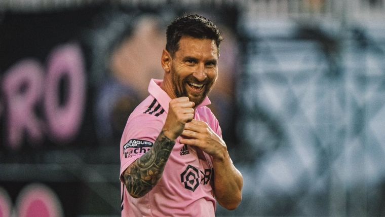 Messi juega su primer partido del año con Inter Miami. Foto: @InterMiamiCF