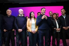 Unidad Gerardo Morales, Horacio Rodríguez Larreta, Soher El Sukaría, Patricia Bullrich, Luis Petri en el escenario junto al derrotado Rodrigo De Loredo Foto: Télam Unidad Gerardo Morales, Horacio Rodríguez Larreta, Soher El Sukaría, Patricia Bullrich, Luis Petri en el escenario junto al derrotado Rodrigo De Loredo Foto: Télam