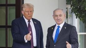 Trump y Netanyahu en la entrada de la Casa Blanca. Foto: EFE. Trump y Netanyahu en la entrada de la Casa Blanca. Foto: EFE.