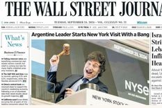 El paso de Milei por la Bolsa de Nueva York no pasó desapercibida Foto: Captura