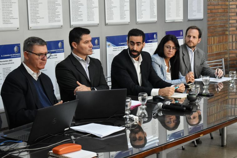 Víctor Fayad en el plenario de comisiones Foto: Prensa Legislatura de Mendoza