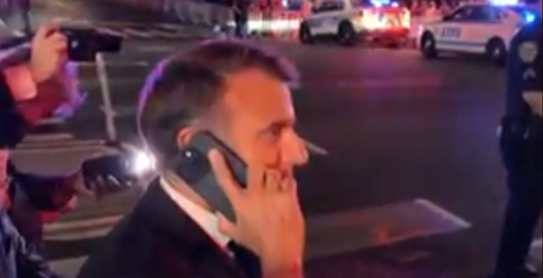 Macron llamó a Trump para que levantará el corte que interrumpió su caravana.
