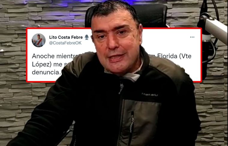 Lito Costa Febre demostró su tristeza por encontrar su casa desvalijada.