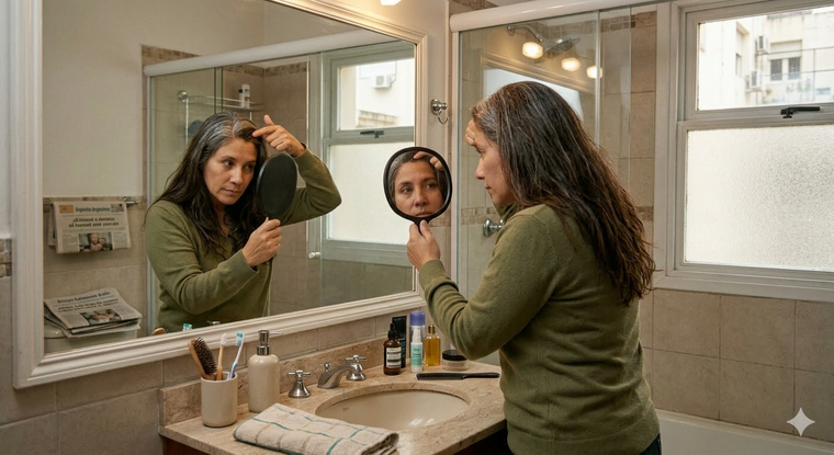 Un truco contra las canas. Fuente: IA Gemini.