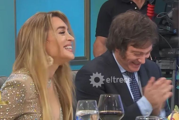 Javier Milei y Fátima Florez se conocieron en el programa de Mirtha Legrand. Foto: Captura de pantalla