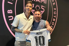El GOAT recibió visitas en Miami.