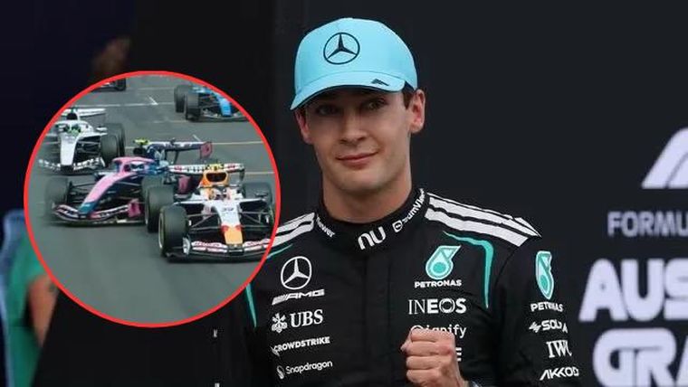 Russell, impresionado con la maniobra de Colapinto en el GP de Australia.
