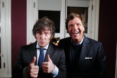 El periodista anticipó la entrevista que le hizo al candidato a presidente Foto: Twitter Carlson