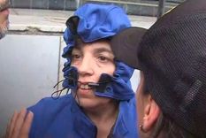 Marina Morbiducci La mujer habló con la prensa ante de ser trasladada en una ambulancia.