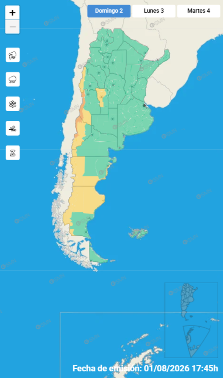 Mendoza y Neuqu&eacute;n estar&aacute;n bajo alerta naranja por nevadas que pueden dejar hasta un metro de nieve.