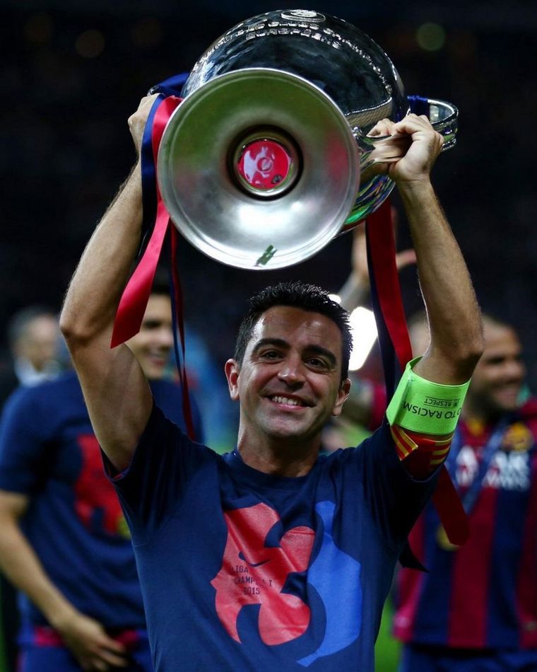 Xavi levantó como capitán la última Champions que ganó el Barça, en 2015 Foto: Instagram @Xavi