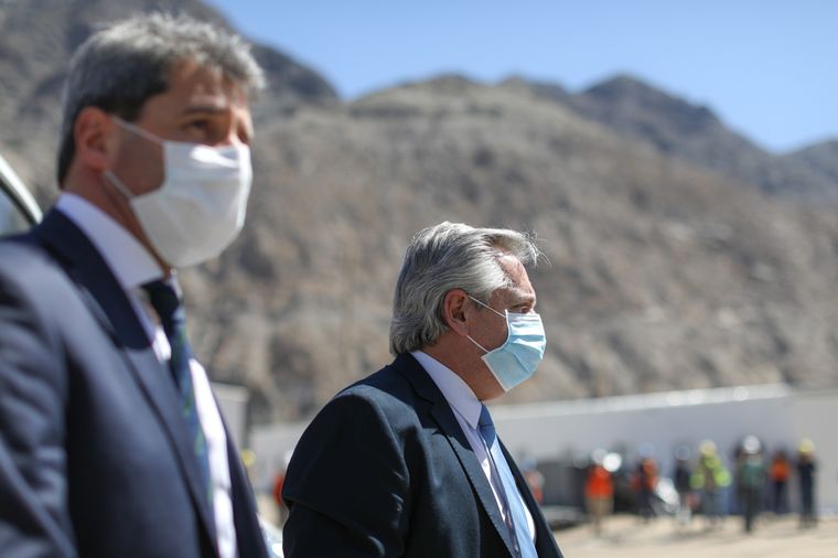 Alberto Fernández con el gobernador de San Juan, Sergio Uñac. Foto: Télam