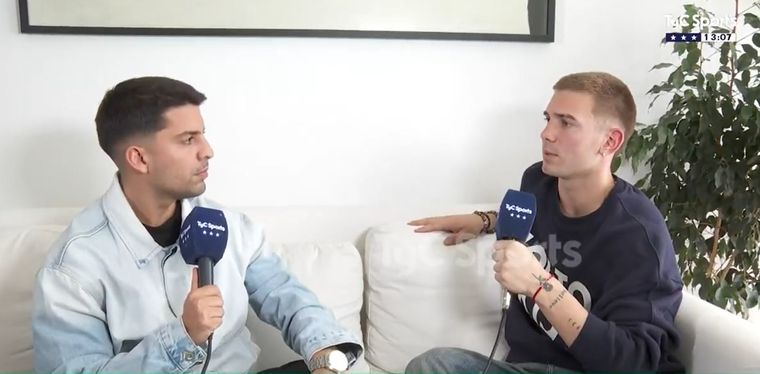 Franco Mastantuono contó cómo fue el llamado de Xabi Alonso antes de decidir su salida de River. Foto: captura de TV.