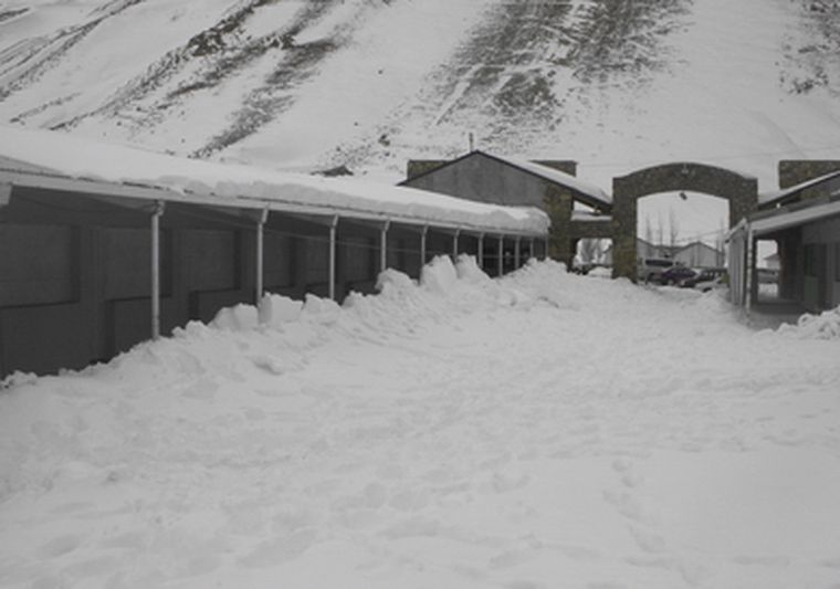 La acumulación de nieve es importante. Foto: Ulises Naranjo/MDZ.