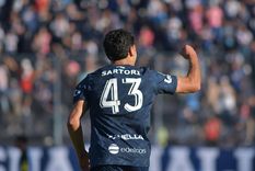 Sartori anotó el primer tanto de la Lepra ante Argentinos.&nbsp;