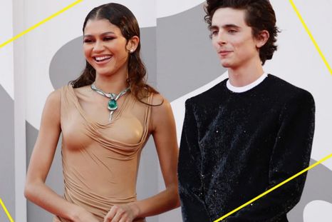 Thimothée y Zendaya En el festival de Venecia. Foto: @gettyimages