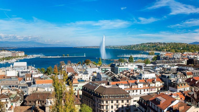 Panorama de la ciudad suiza de Ginebra.