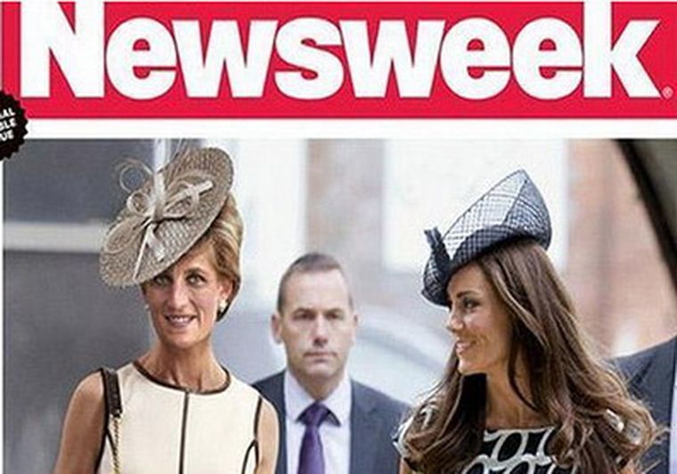 Así imagina la revista a la princesa junto a Kate Middleton. Foto: Captura pantalla