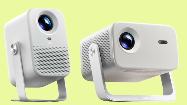 El nuevo proyector lanzado por Xiaomi incluye un práctico estabilizador ajustable de 150 grados.