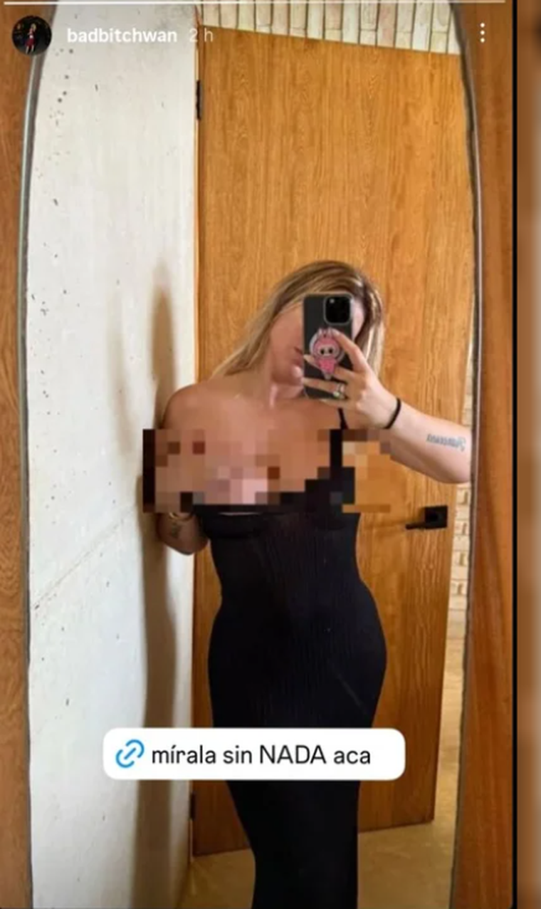 El picante posteo de Wanda Nara. El picante posteo de Wanda Nara.