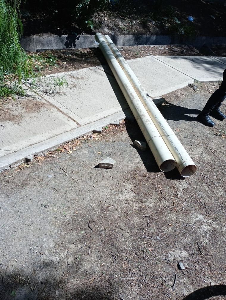Robo de caños en Mendoza Foto: Ministerio de Seguridad