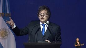 Milei encabezó un evento de una conocida empresa financiera Milei encabezó un evento de una conocida empresa financiera