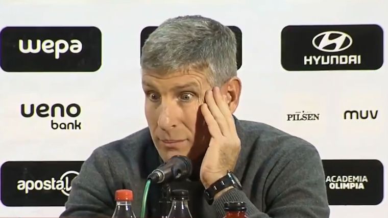 El entrenador de Olimpia quedó sorprendido. Foto: Captura