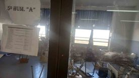 Los daños en el colegio Santa María. Los daños en el colegio Santa María.