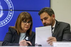 La ministra de Seguridad, Patricia Bullrich, despidió hoy al secretario de Seguridad, Vicente Ventura Barreiro Foto: NA