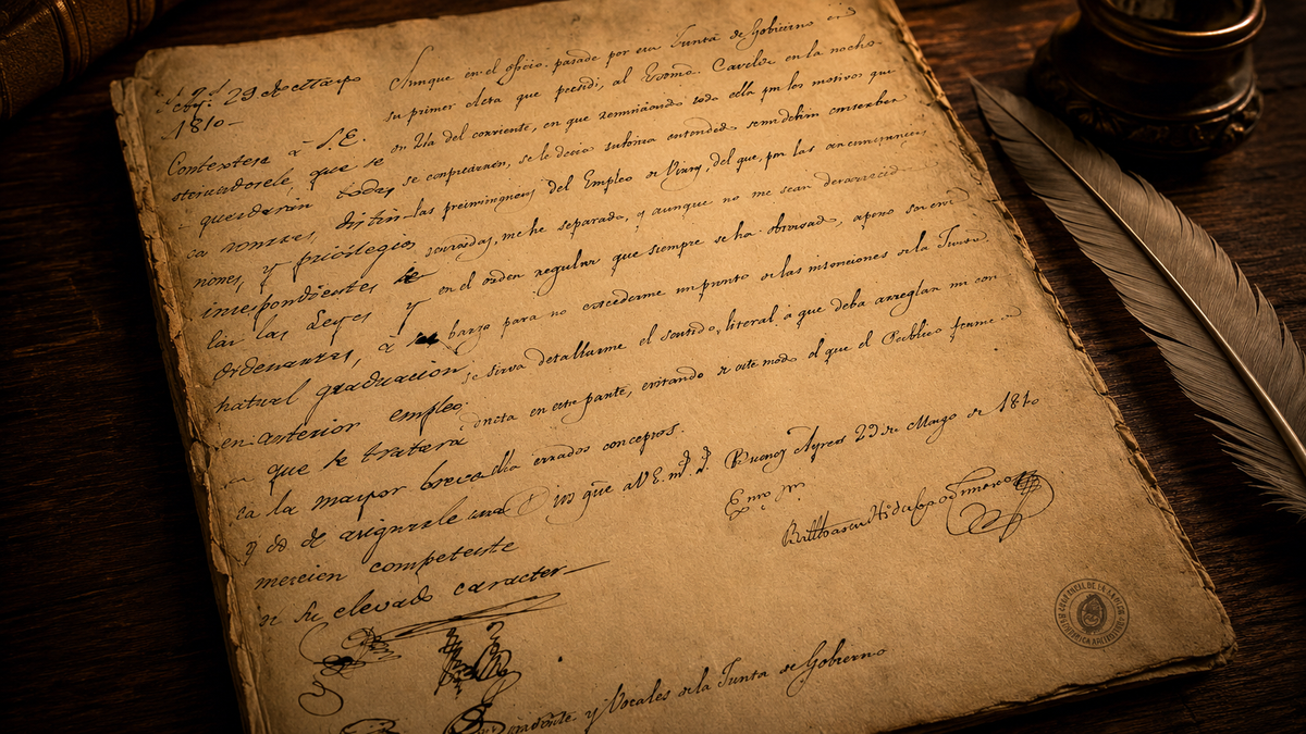 El documento poco conocido que muestra qué pidió Cisneros a la Primera Junta tras la Revolución de Mayo