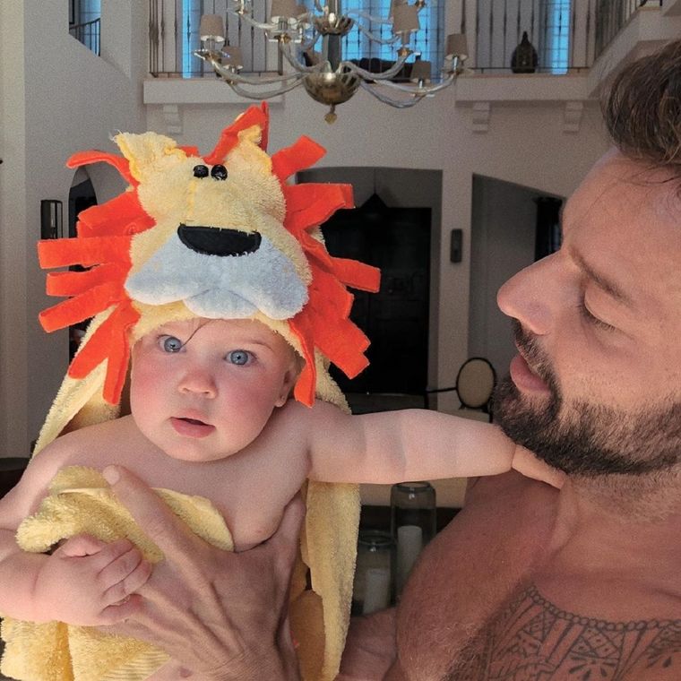 Ricky Martin junto a su hija Lucia Foto: Instagram