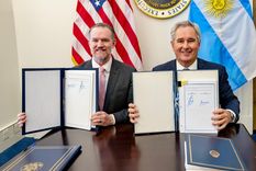 Jamieson Greer, Representante Comercial de Estados Unidos y el Canciller Pablo Quirno